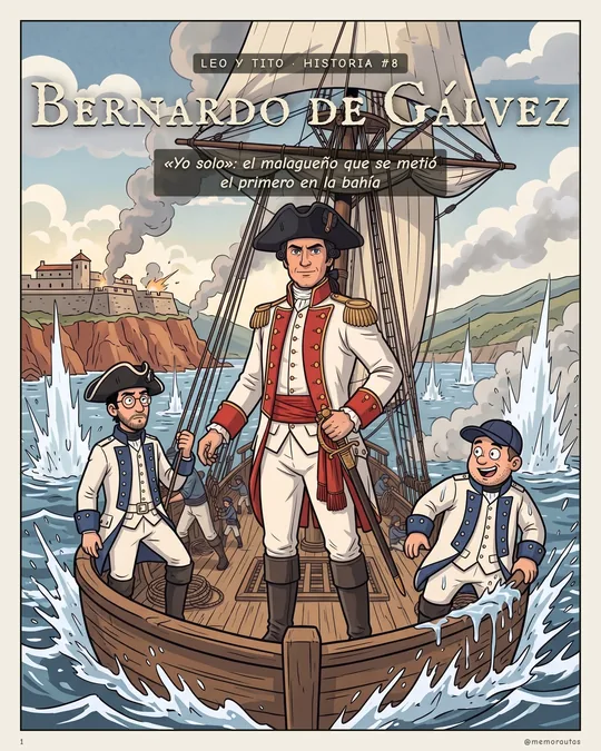 Portada del cómic Bernardo de Gálvez