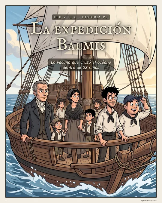 Portada del cómic La expedición Balmis