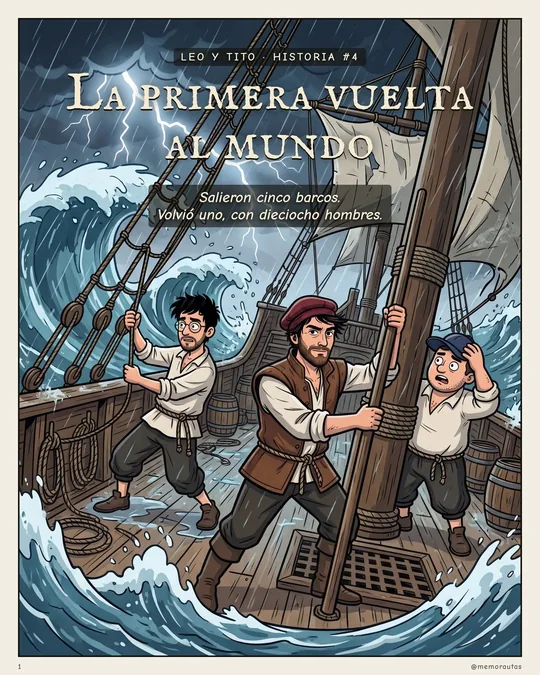 Portada del cómic La primera vuelta al mundo